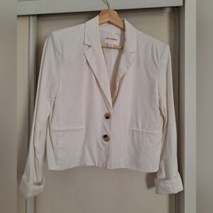 Joe Fresh Women's Off-White Blazer with Button Detail